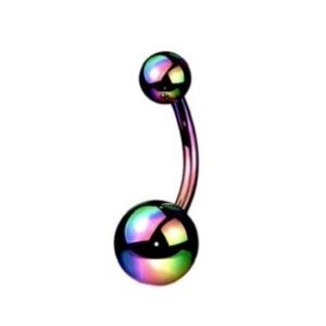 Stainless Steel Holographic Belly Button Jewelry